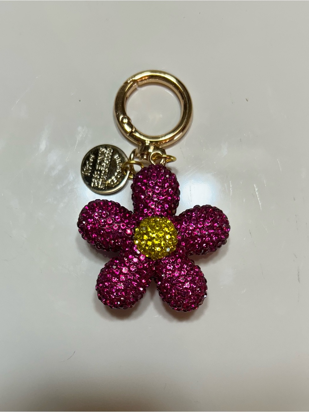 Rhinestone Crystal Flower Bag Charm/Keychain